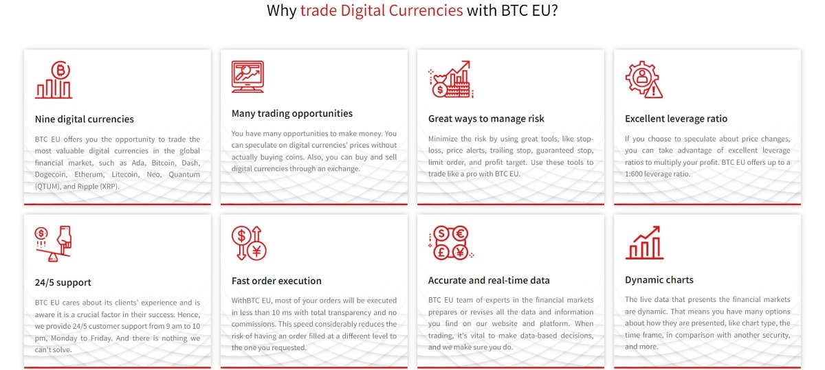 BTC EU Extensive cryptocurrency options to trade