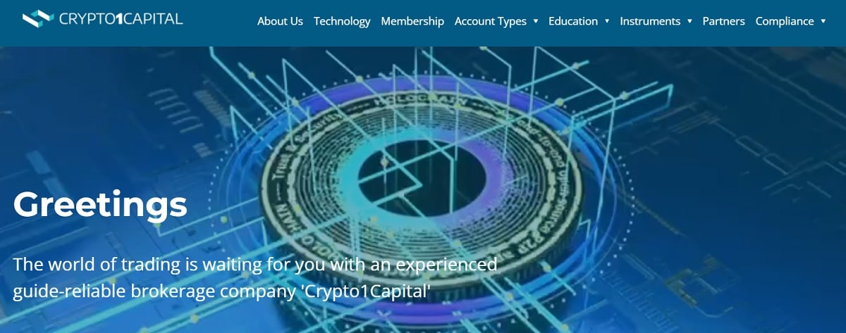 Crypto1Capital homepage