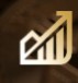 Gold bar chart with an upward arrow indicating growth or improvement of analytics data